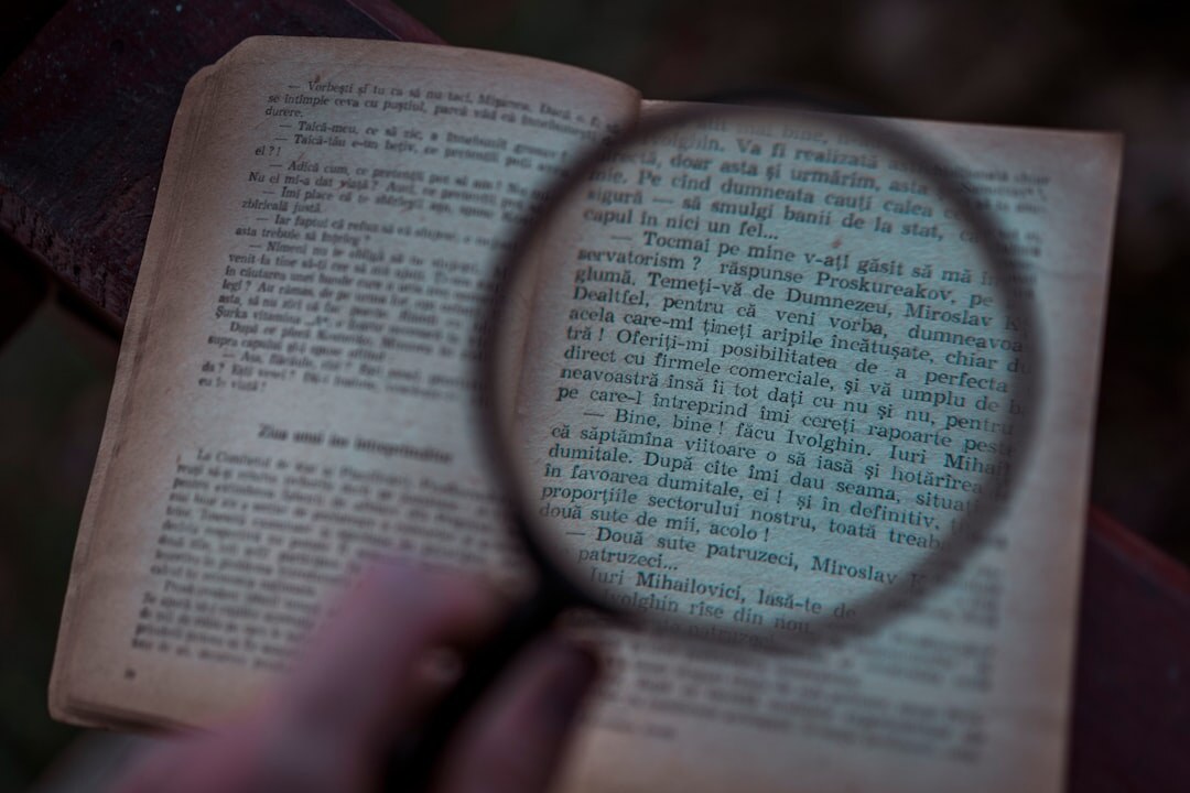 detective reading mystery book